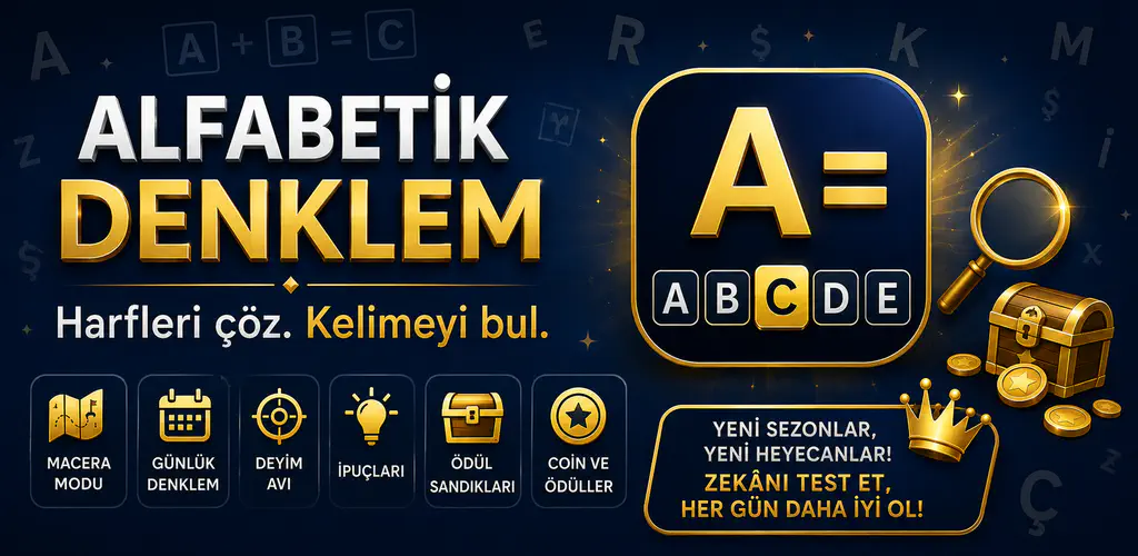 Alfabetik denklem oyunu uygulaması